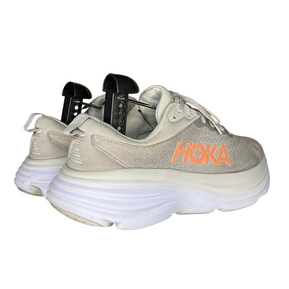 ***SOLD*** Hoka Bondi 8 Running Walk Shoes Size 8.5 Hoka One One Gray - Picture 4 of 6